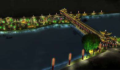  Pingyi county bridge lighting design description